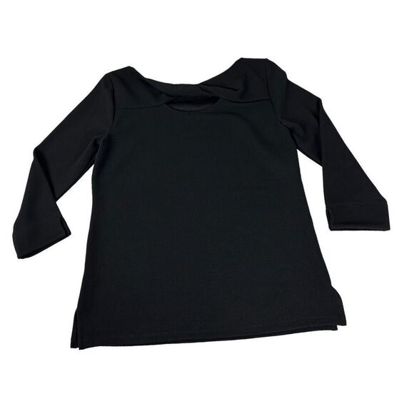 Talbots Twist Back Black Pullover Size Small - Picture 2 of 9